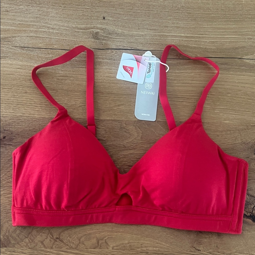 NWT Neiwai Red Pure Comfort Soft Modal Bra Convertible Small 34A/34AA Reg. $39